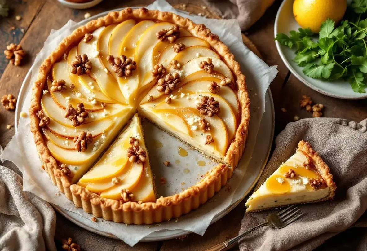 Tarte poire-Roquefort aux noix : l’incroyable recette sucré-salé qui va complètement retourner vos papilles cet automne