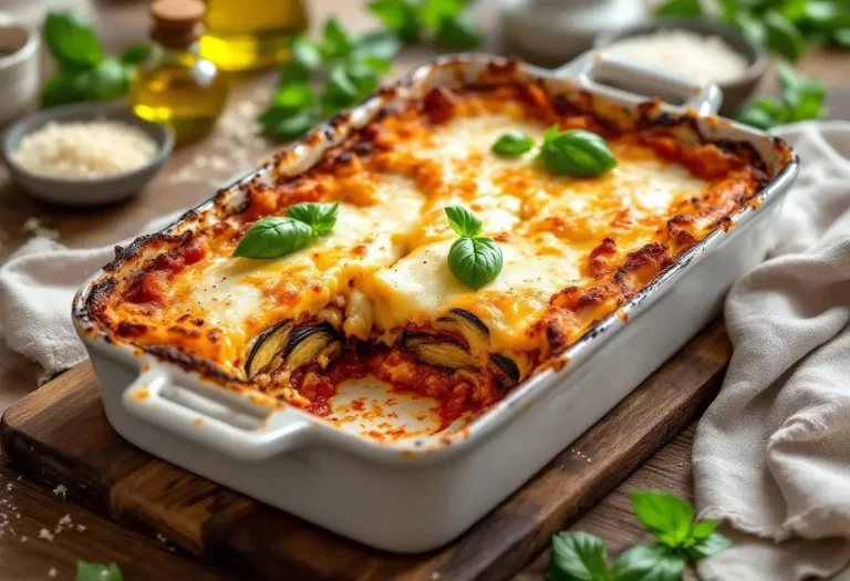 L’aubergine dévoile son côté italien fondant dans ce gratin de parmigiana facile et ultra savoureux