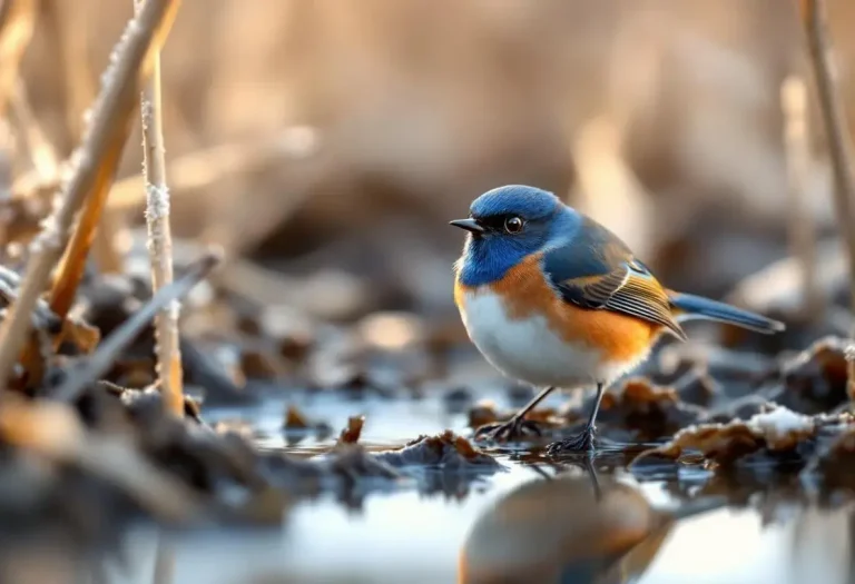 Avec ses couleurs éclatantes au cœur de l’hiver, la Gorgebleue à miroir s’observe facilement en France en janvier